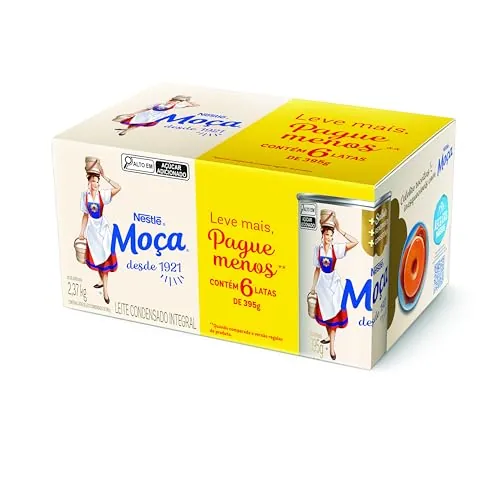 Pack Leite Condensado Integral Moça Caixa 2,37kg 6 Unidades Leve Mais Pague Menos