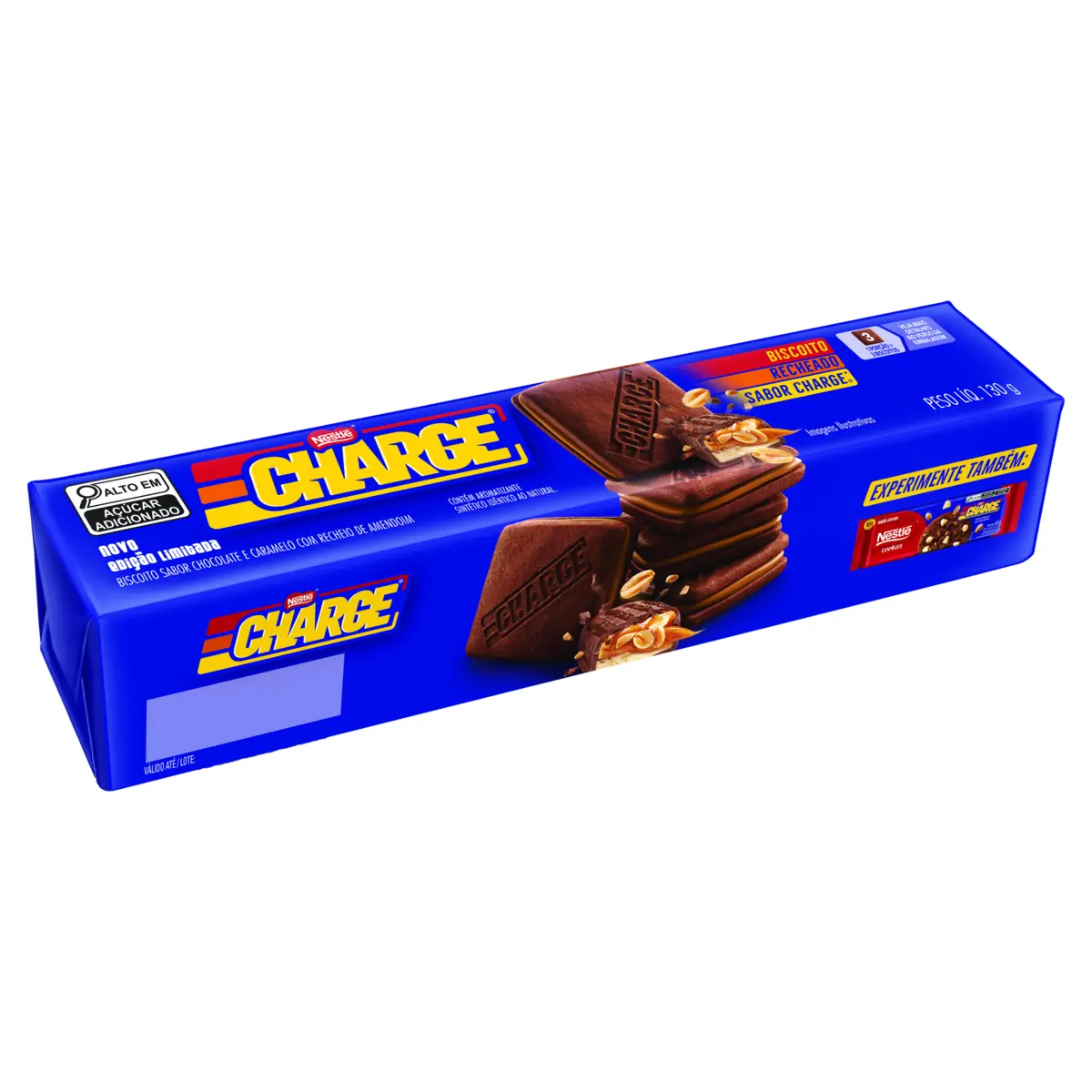 Biscoito Charge Recheio Amendoim Nestlé Pacote 130g
