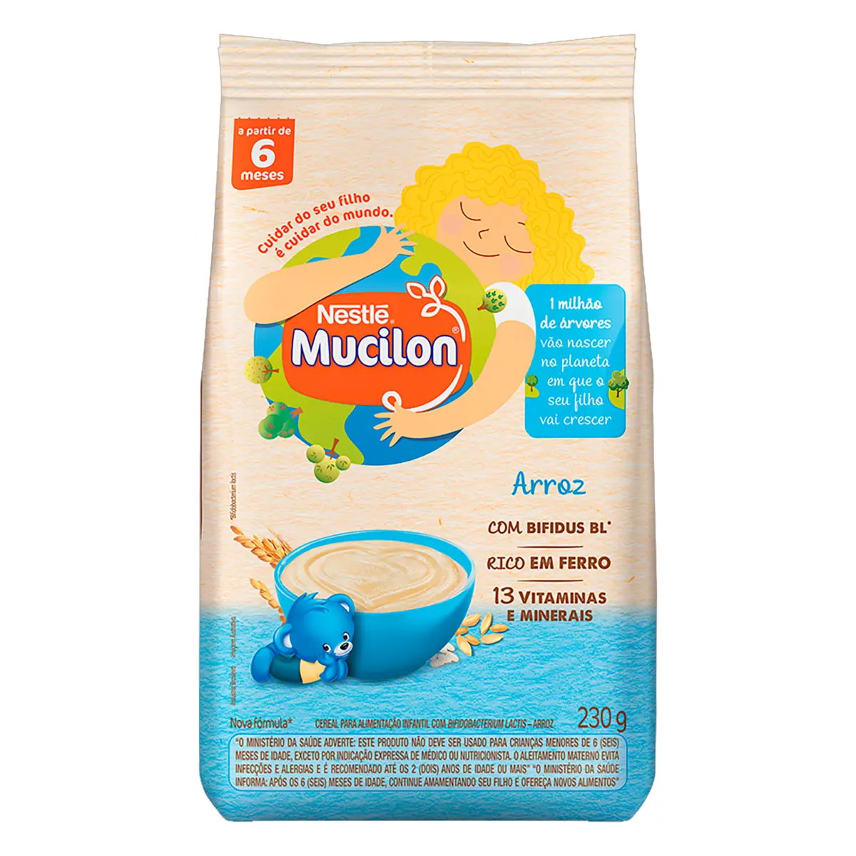 Cereal Infantil Arroz Mucilon Pacote 230g