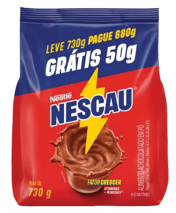 Achocolatado Pó Nescau Pacote Leve 730g Pague 680g