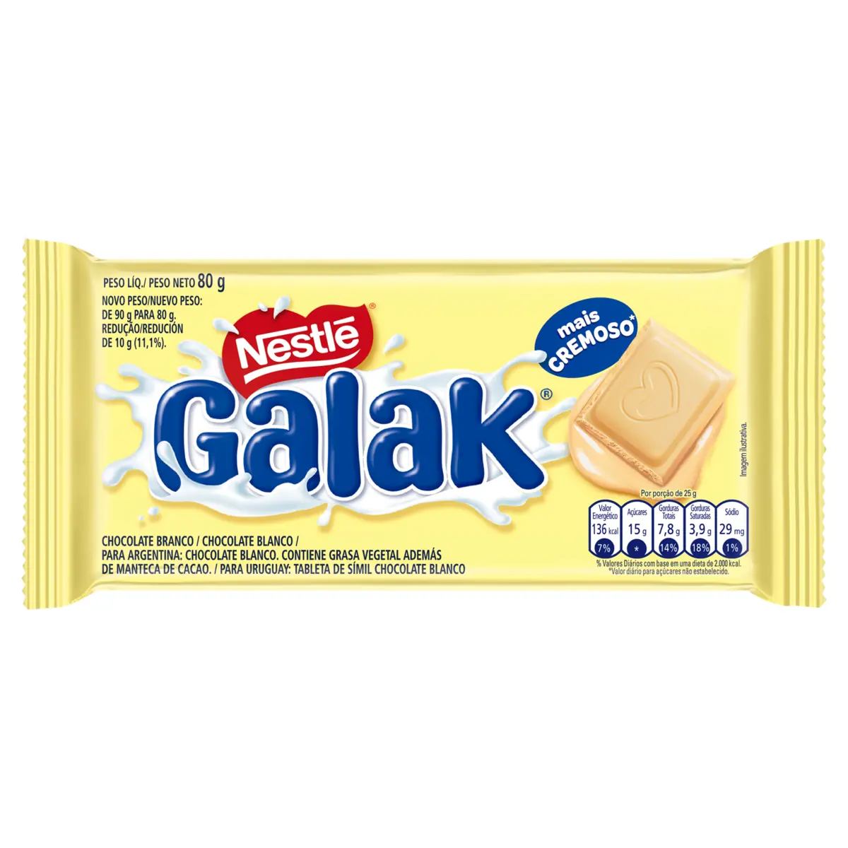 Choc Nestle 80g Galak 20 Gts