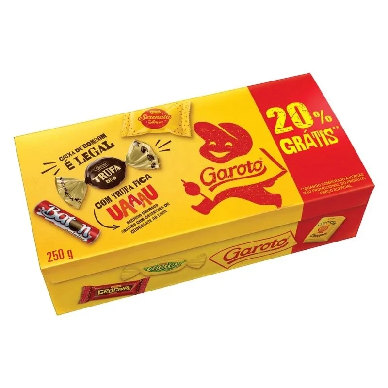 Caixa Bombom Garoto Sortidos 250g 20 Gratis