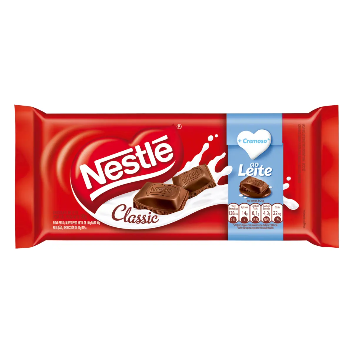 Choc Nestle 80g Classic Ao Leite 20 Gts