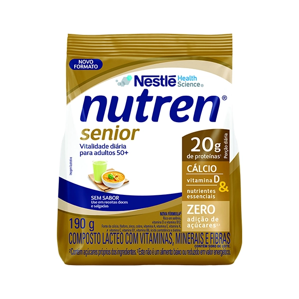 Composto Lácteo Sem Sabor Nutren Senior Pacote 190g