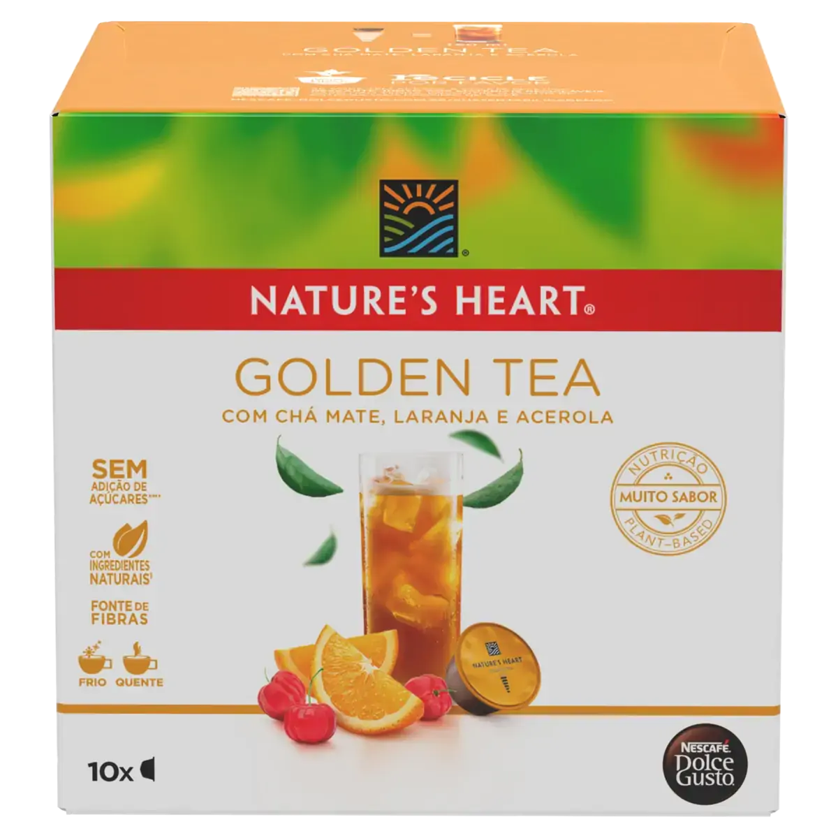 Chá Mate Em Cápsula Golden Tea Natures Heart Caixa 60g 6 Unidades