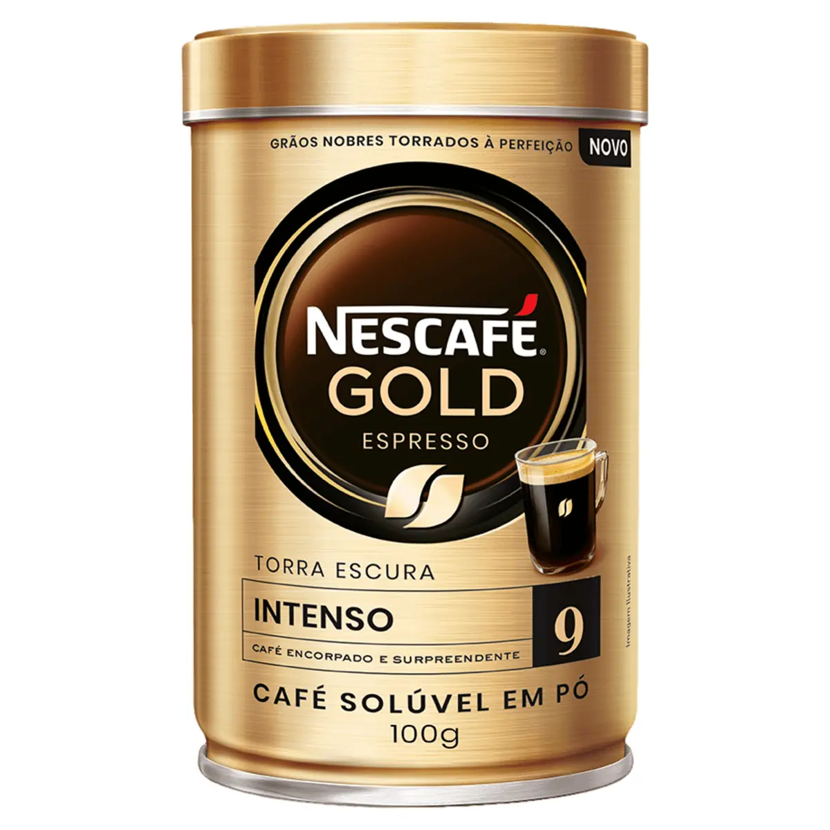 Café Nescafé Gold Espresso Intensidade 9 Lata 100g