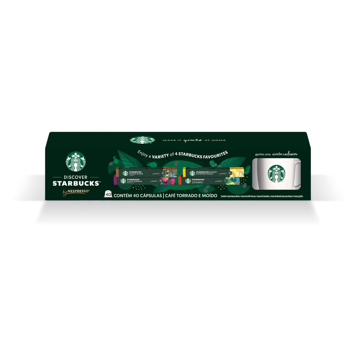 Kit Café Em Cápsula Torrado E Moído House Blend Verona Colombia Blonde Espresso Roast Starbucks 10 C