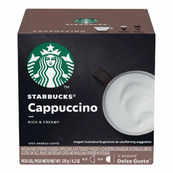 Cappuccino Em Cápsula Starbucks Caixa 100g 10 Unidades