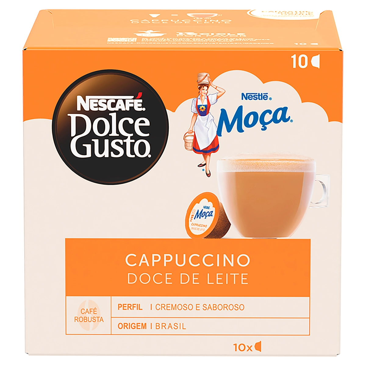 Cappuccino Em Cápsula Doce De Leite Moça Nescafé Dolce Gusto Caixa 170g 10 Unidades
