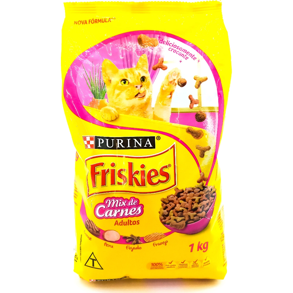Ração Para Gato Friskies Adulto Seleção Saborosa Frango, Carne E Fígado E Peru