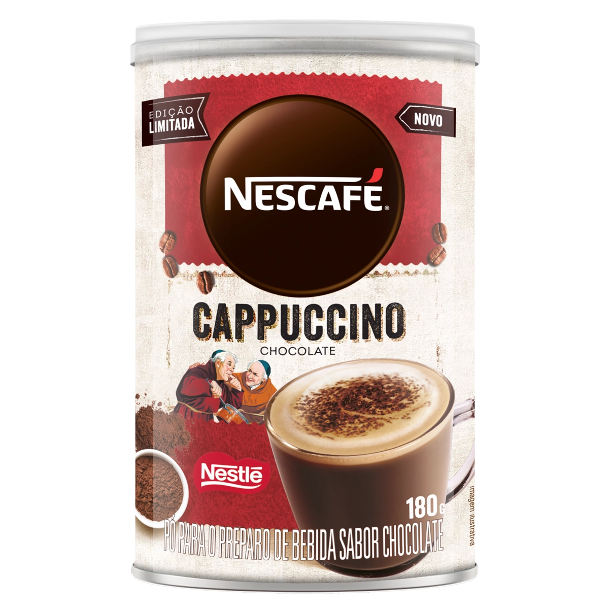 Cappuccino Solúvel Chocolate Nescafé Lata 180g