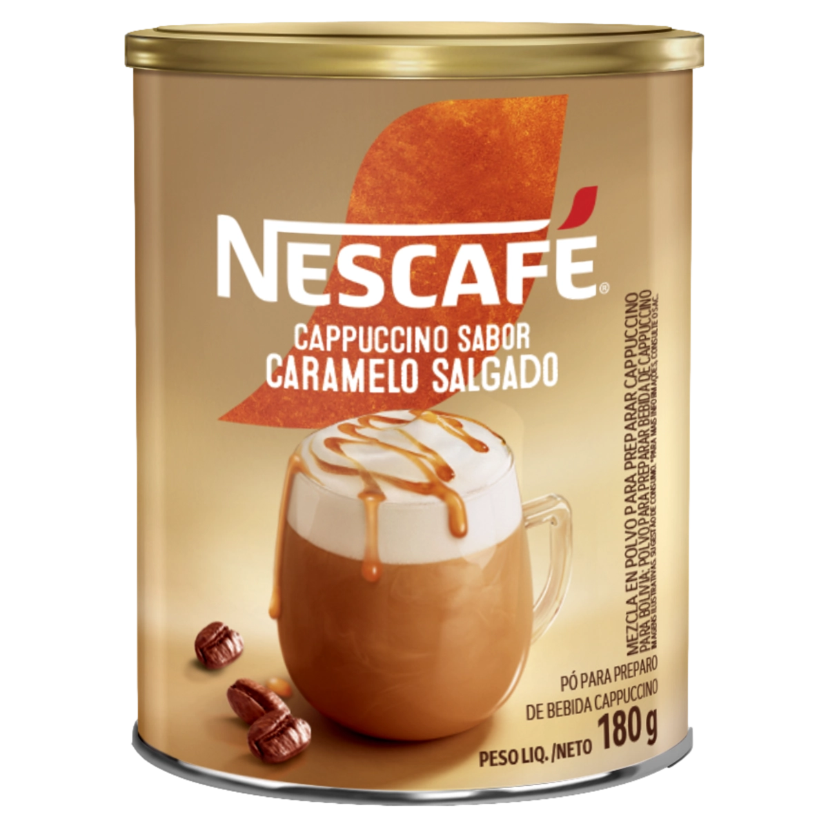 Cappuccino Pó Solúvel Caramelo Salgado Nescafé Lata 180g