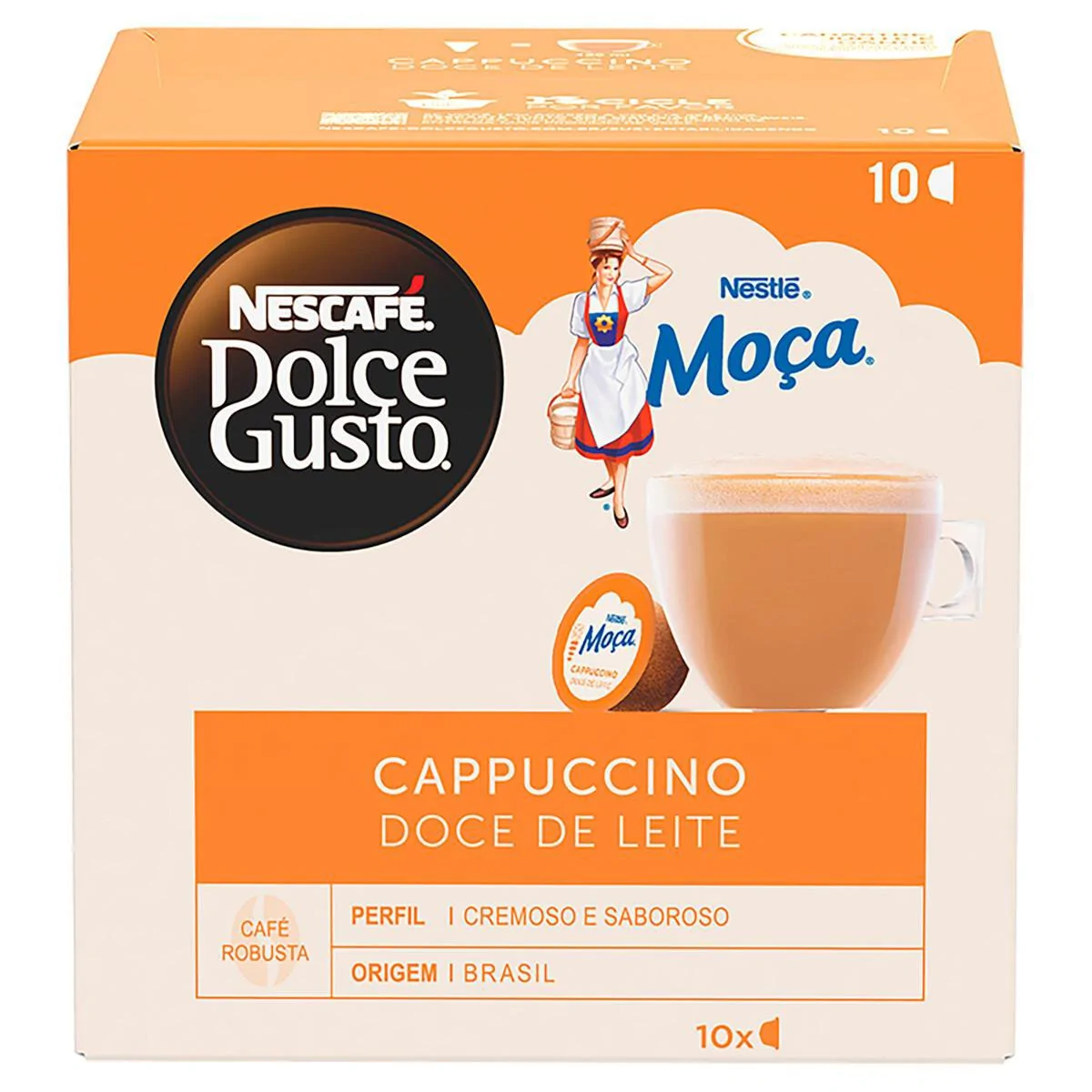 Café em Cápsula NESCAFÉ DOLCE GUSTO Cappuccino Doce de leite 10 Cápsulas
