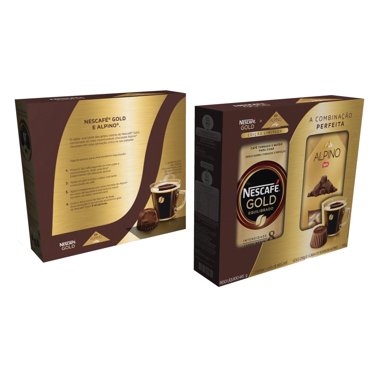 Kit Café Torrado E Moído Nescafé Gold 250g Bombom Nestlé Alpino 195g