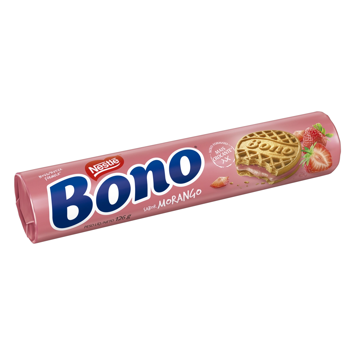 Bis Sluis Recheado Bono Morango 160 40g
