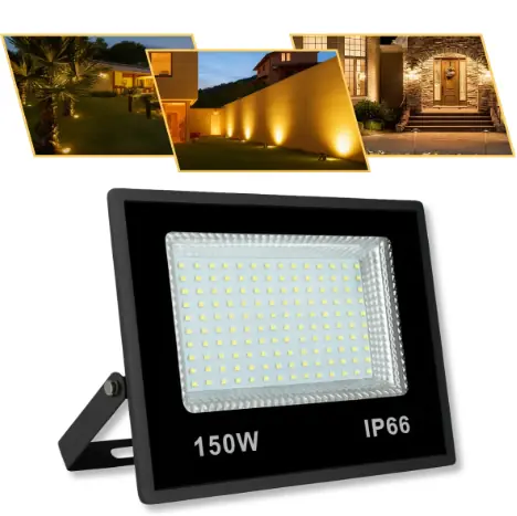 Refletor De Led Externo 150w Branco Quente 3000k Ip66