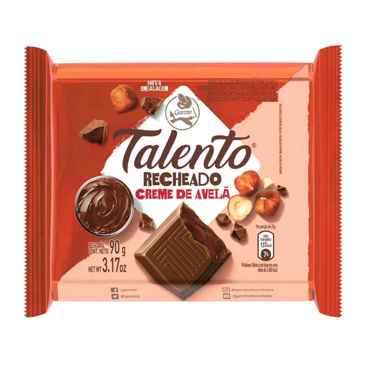 Choc.talento 90g Creme Avela
