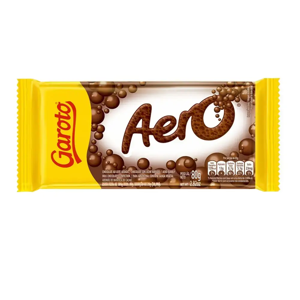 Choc Garoto 16x80g Aero
