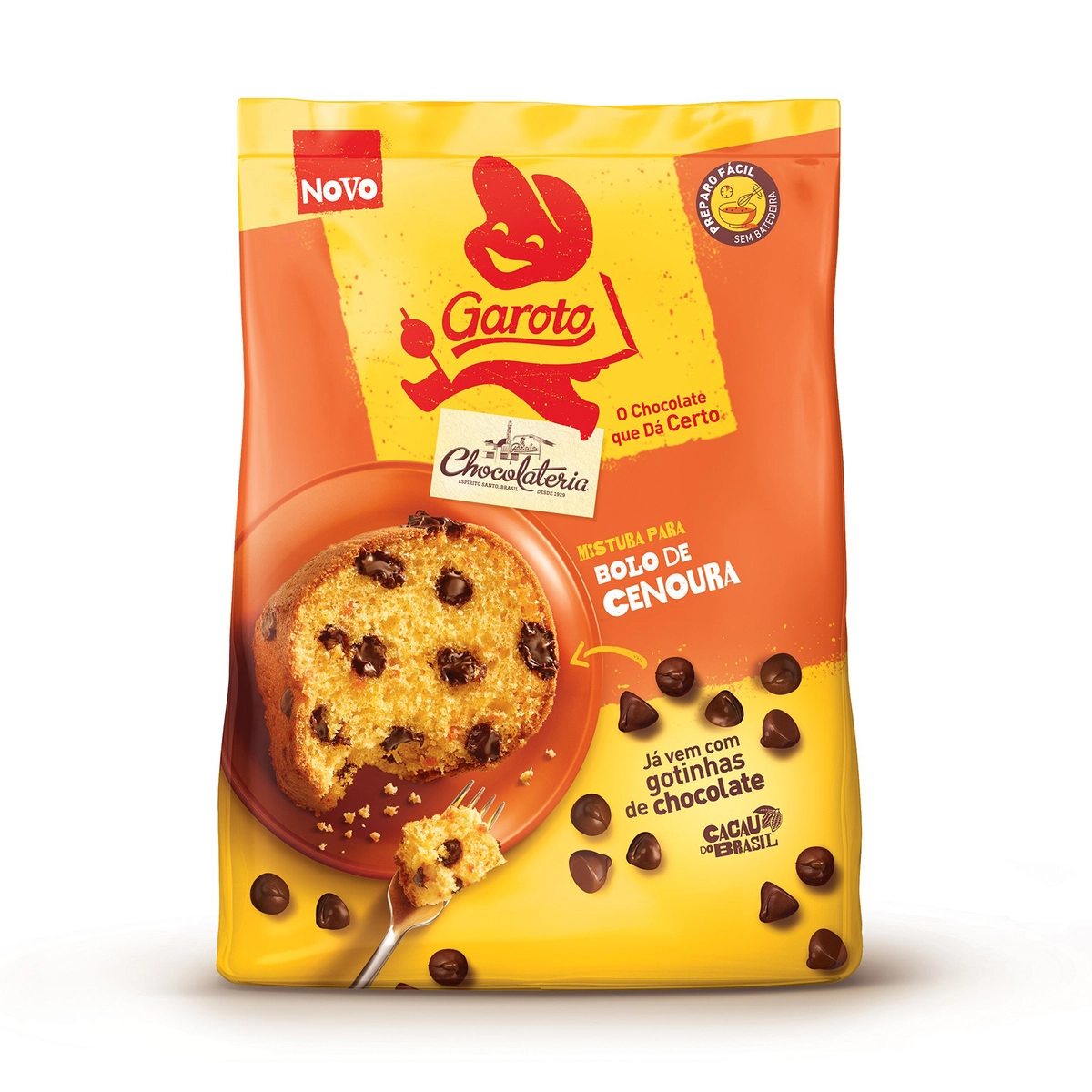 Mistura Para Bolo Cenoura Garoto Chocolateria Pacote 400g