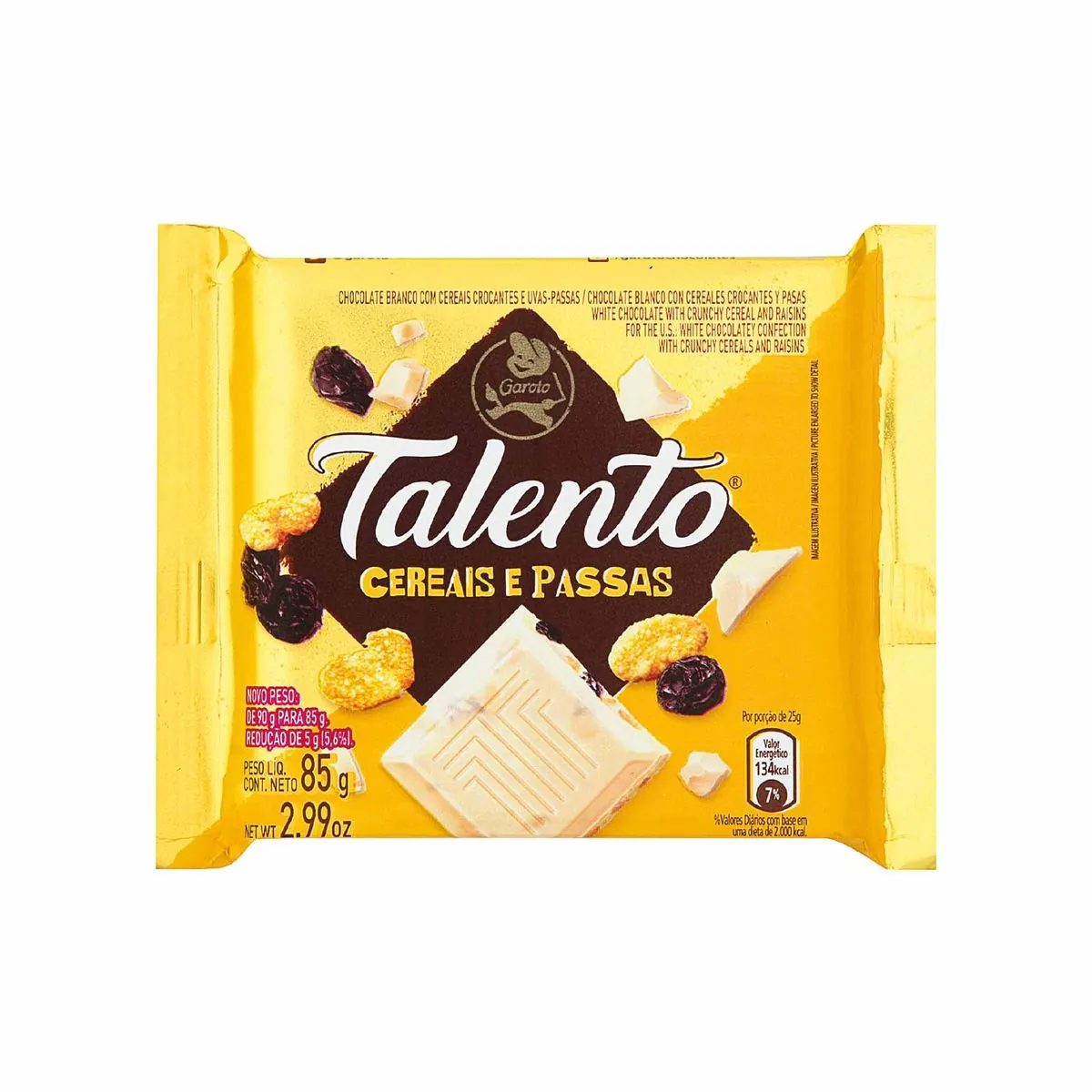 Talento Tab Choc Branco Cer 8 12x85g Xw