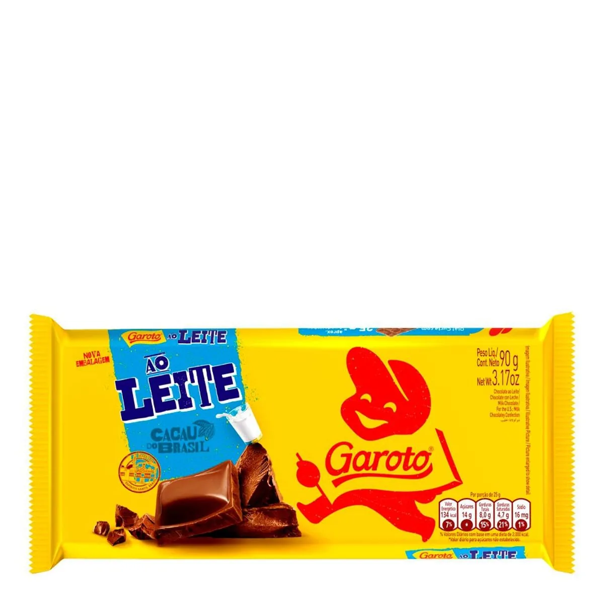 Chocolate Ao Leite Garoto Tablete 80g