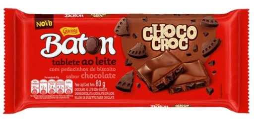 Baton Tablete Chocolatecrcte 4 16x80g Br