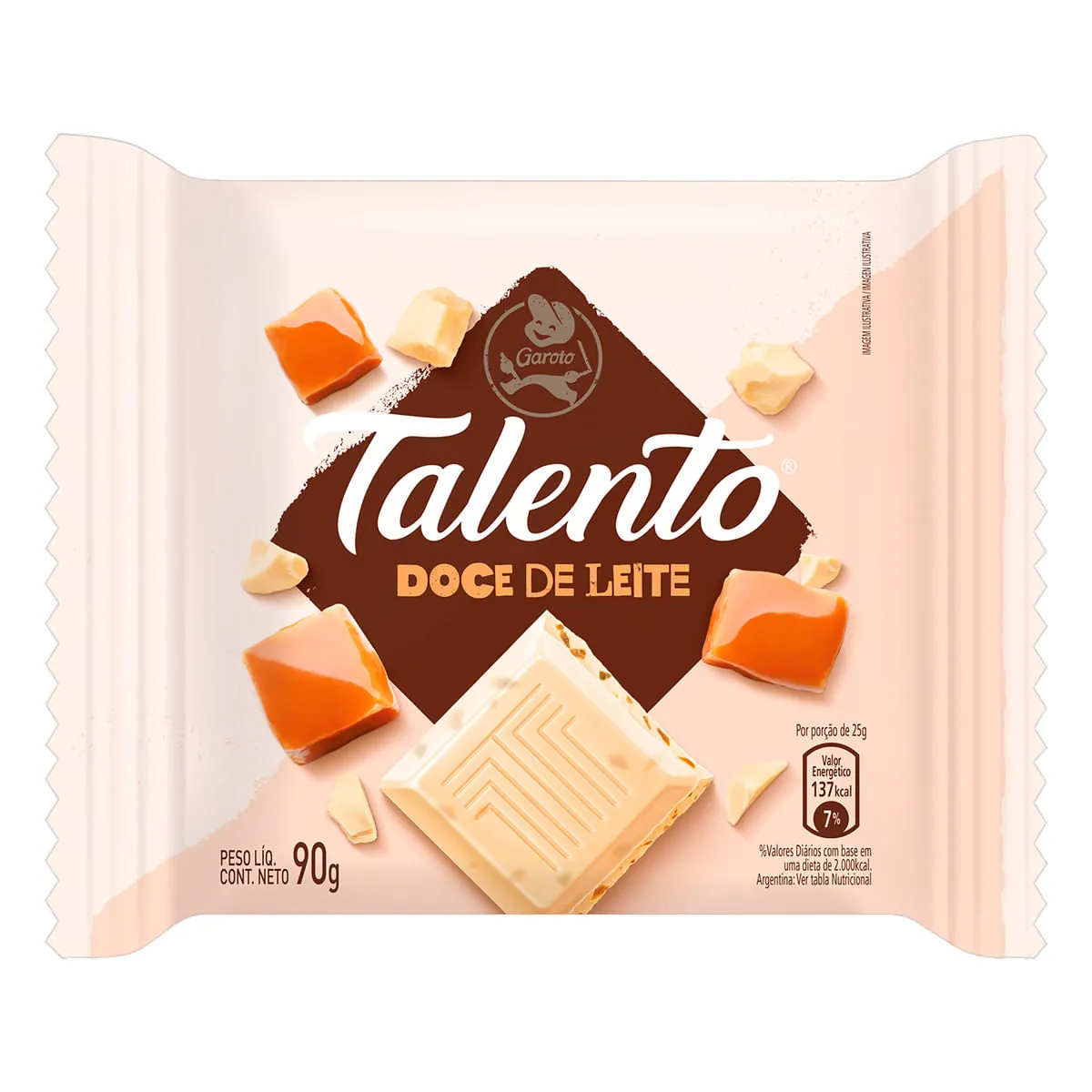 Chocolate Branco Doce de Leite Garoto Talento 90 g