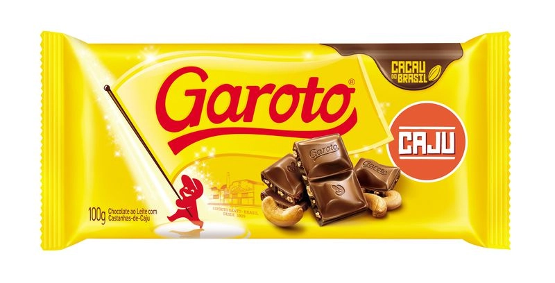 Tablete De Chocolate Castanha De Caju 125g Garoto