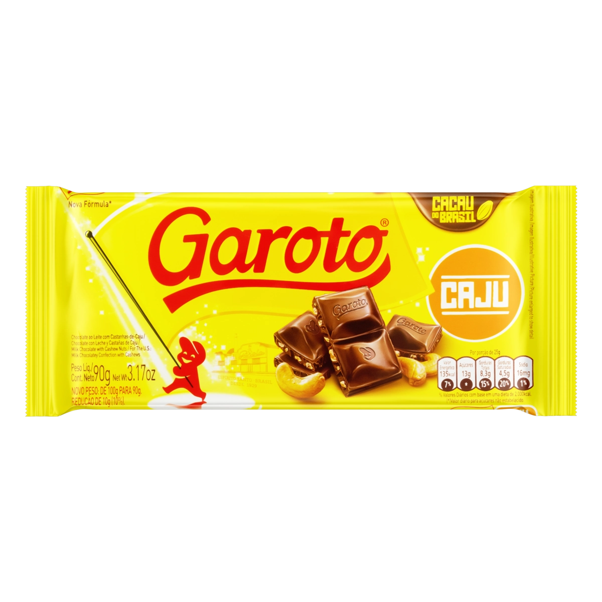 Chocolate GAROTO Castanha de Caju 90g