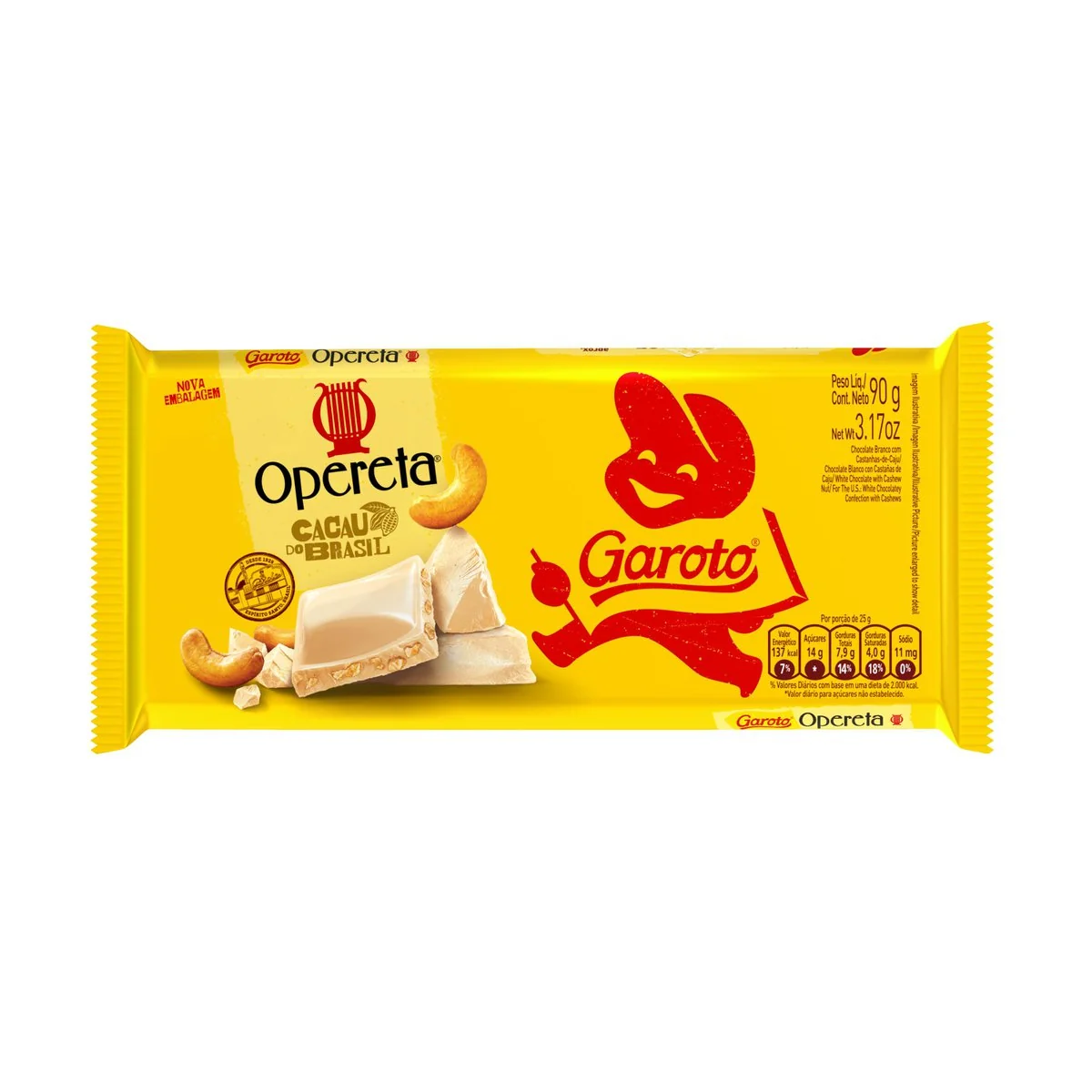 Chocolate Branco Opereta Garoto - 90g