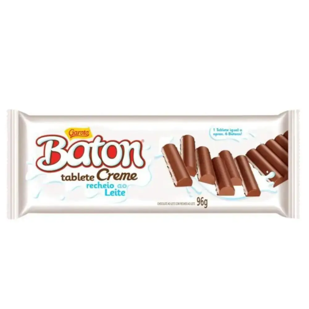 Choc Baton Tablete Rech Creme 96g