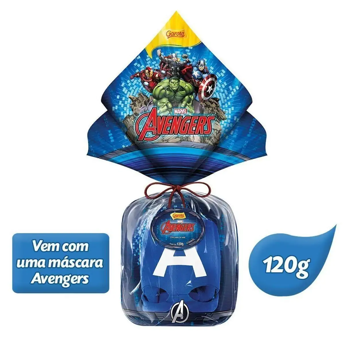 Ovo de Páscoa GAROTO ao Leite Vingadores 120g