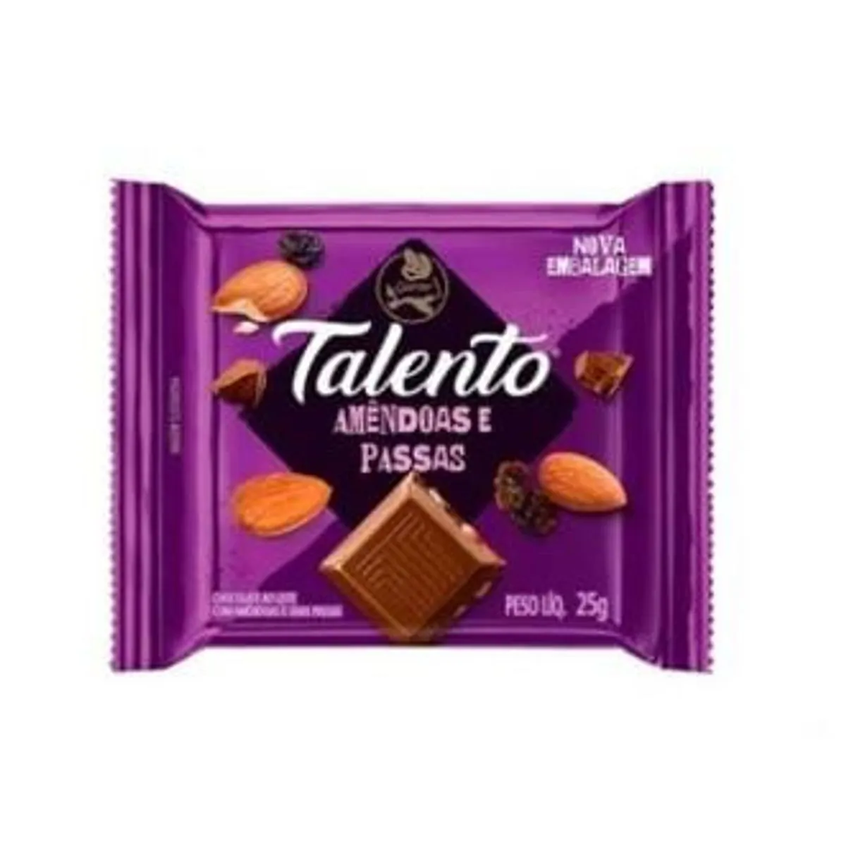 Talento Ao Leite Com Amêndoa E Uva Passa Garoto