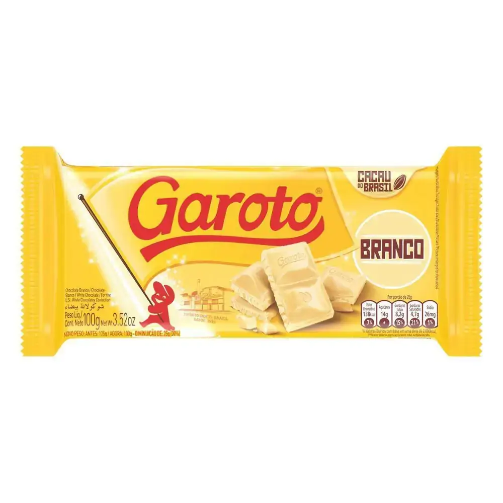 Choc.garoto Branco 100g