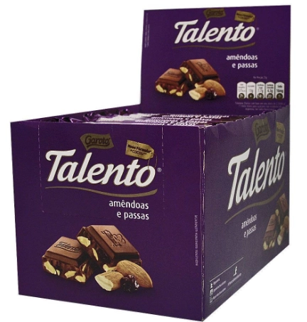 Chocolate Talento Amendoa E Passas 90g Garoto