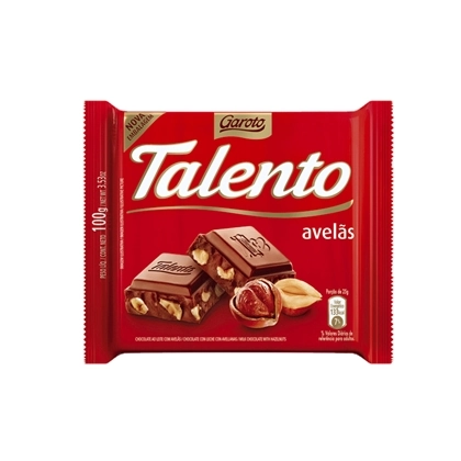 Chocolate Talento Ao Leite Com Avelãs 12unidade X