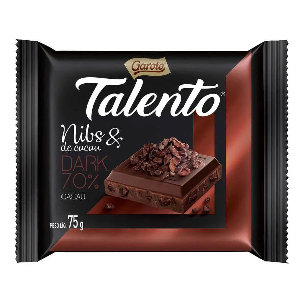 Choc Talento Dark Nibs Cacau 75g