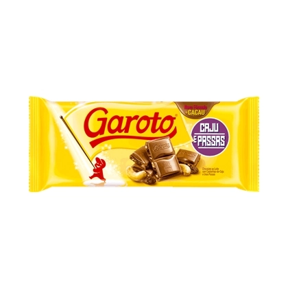 Chocolate Garoto Castanha De Caju E Passas