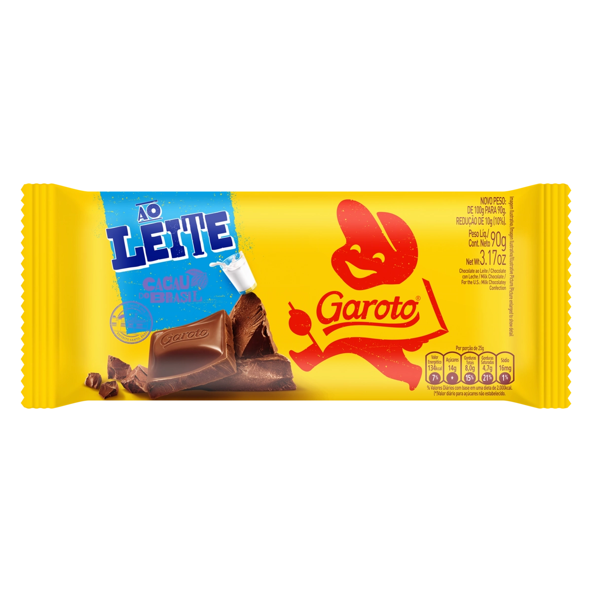 Choc Garoto Ao Leite 90g