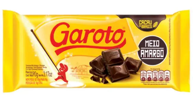 Choc Garoto Meio Amargo 90g