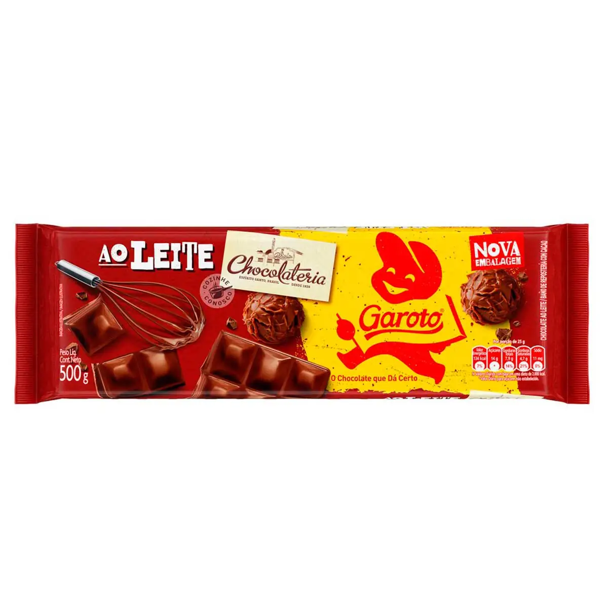 Chocolate para Cobertura GAROTO ao Leite 500g