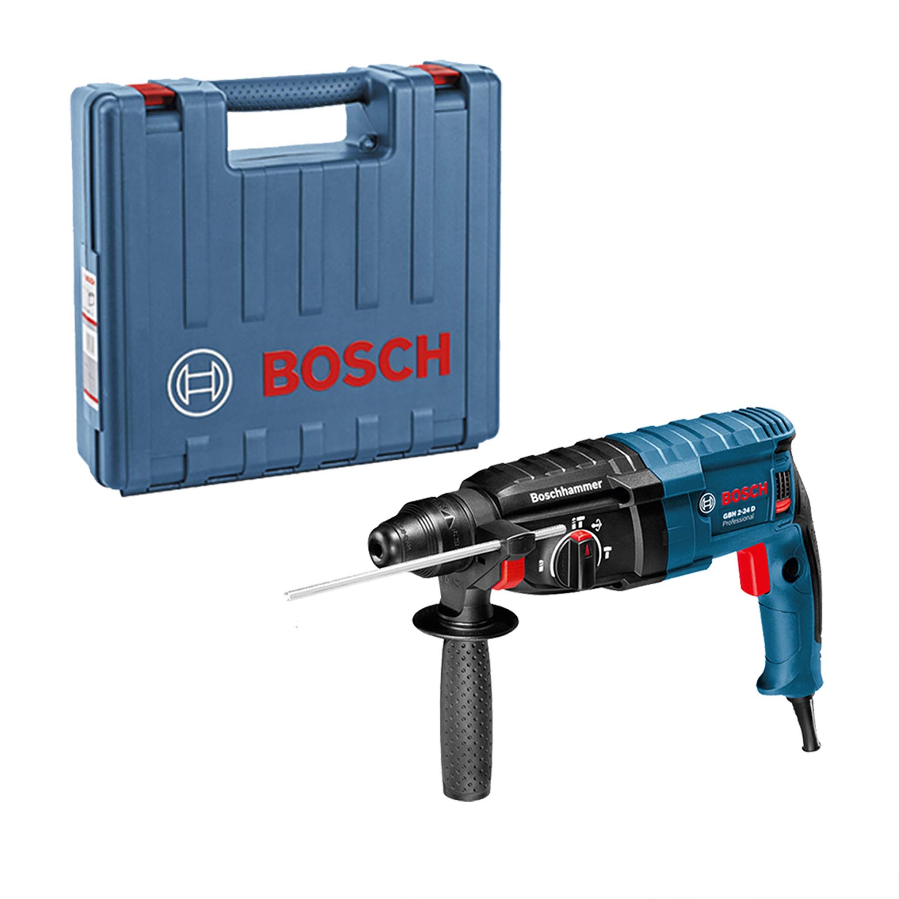 Martelete Perfurador Rompedor Bosch GBH 2-24 D SDS Plus 820W 2,7J 127V (110V) com Maleta
