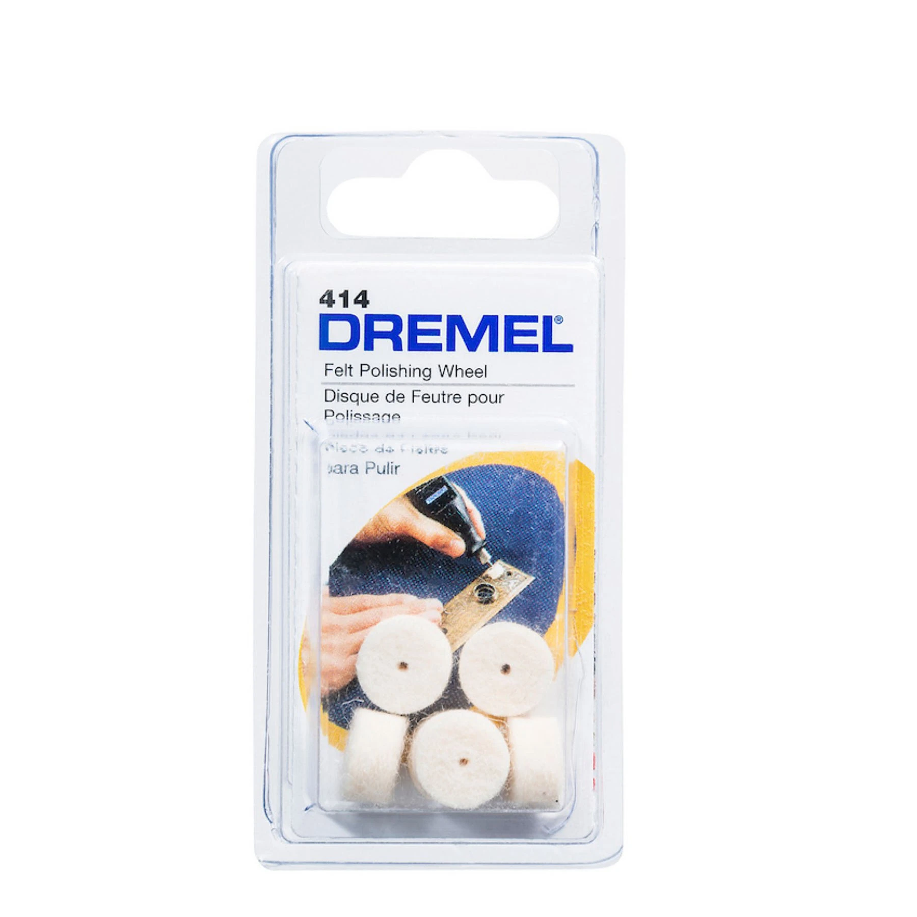 Disco de Feltro para Polir Multimaterial 1/2" 12,7mm 6 Unidades 414 Dremel