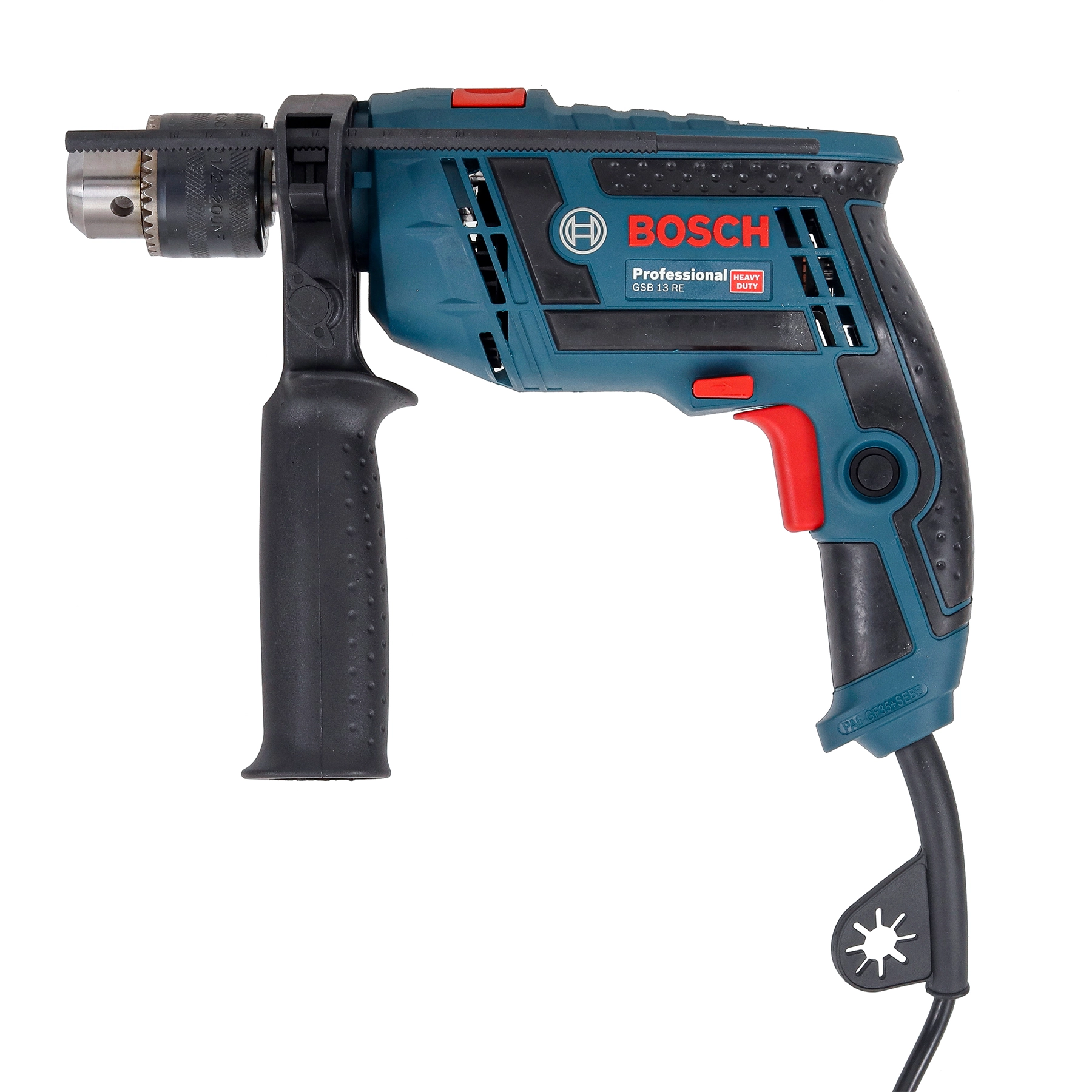 Furadeira de Impacto Bosch Com Empunhadura, Chave de Mandril e Limitador de Profundidade 650W 1/2" GBS 13 RE 220V
