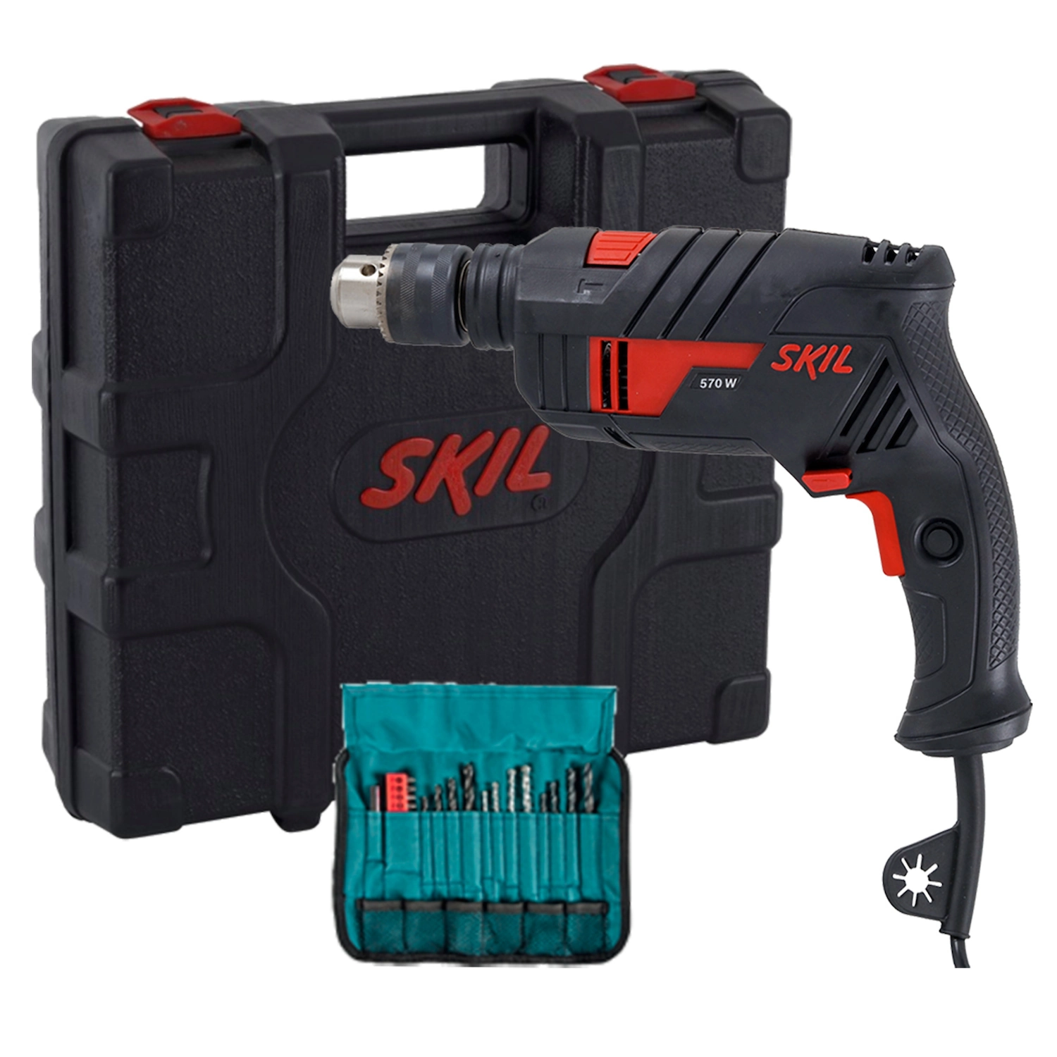 Furadeira de Impacto Skil com Chave de Mandril e Acessórios 570W 1/2" 6555 220V