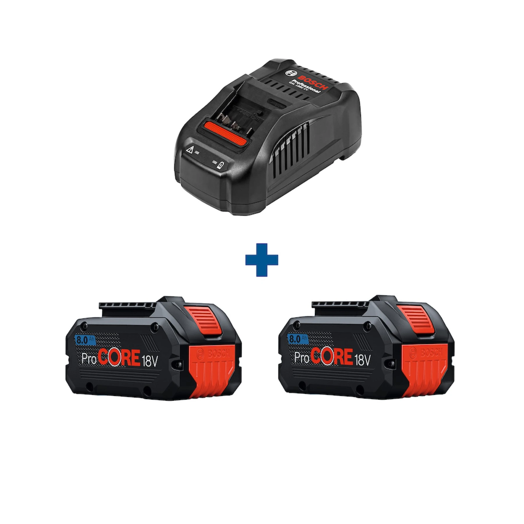 Kit Carregador e 2 Baterias Bosch GAL 1880 127V ProCORE 18V 8Ah