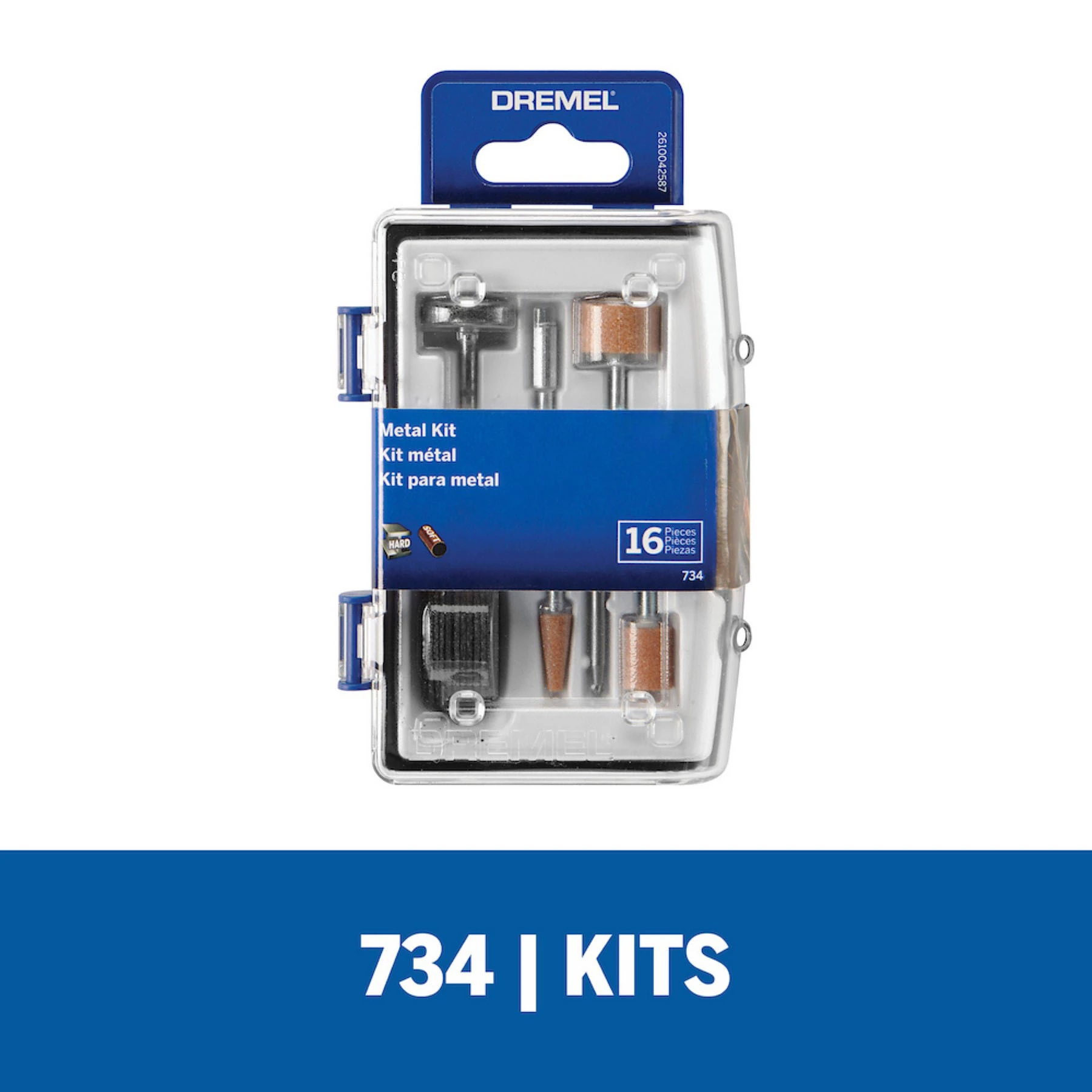 Kit de Acessórios para Metal de Gravar, Esmerilhar e Limpar Dremel 734 16 Peças