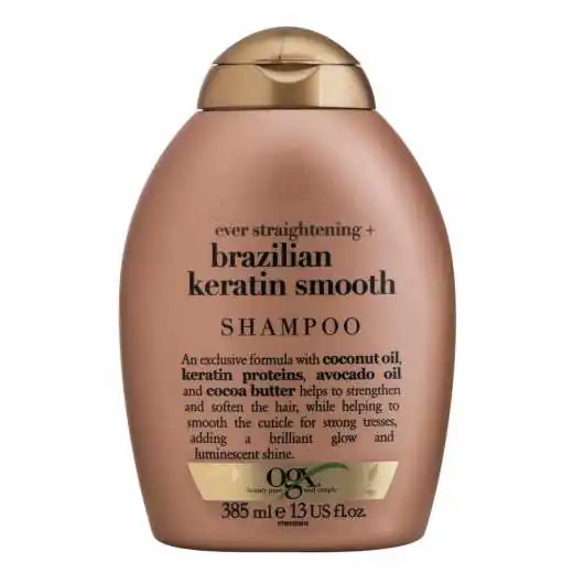 Shampoo Ogx Brazilian Keratin Smooth Frasco 385ml