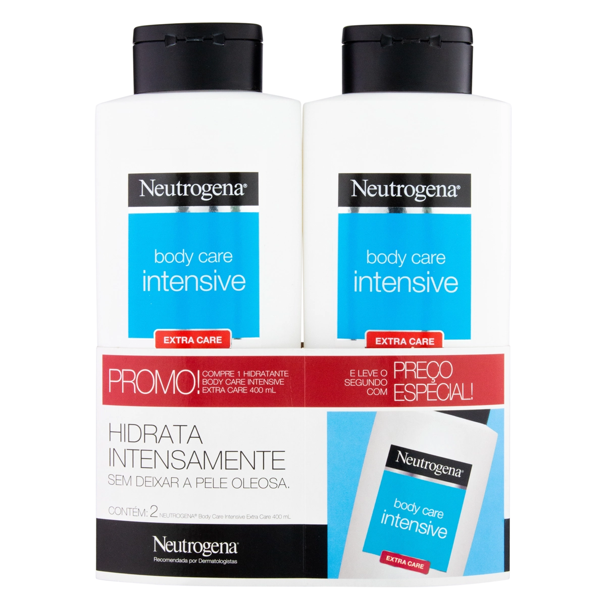 Pack Hidratante Extra Care Intensive Neutrogena Body Care Frasco 2 Unidades 400ml Cada