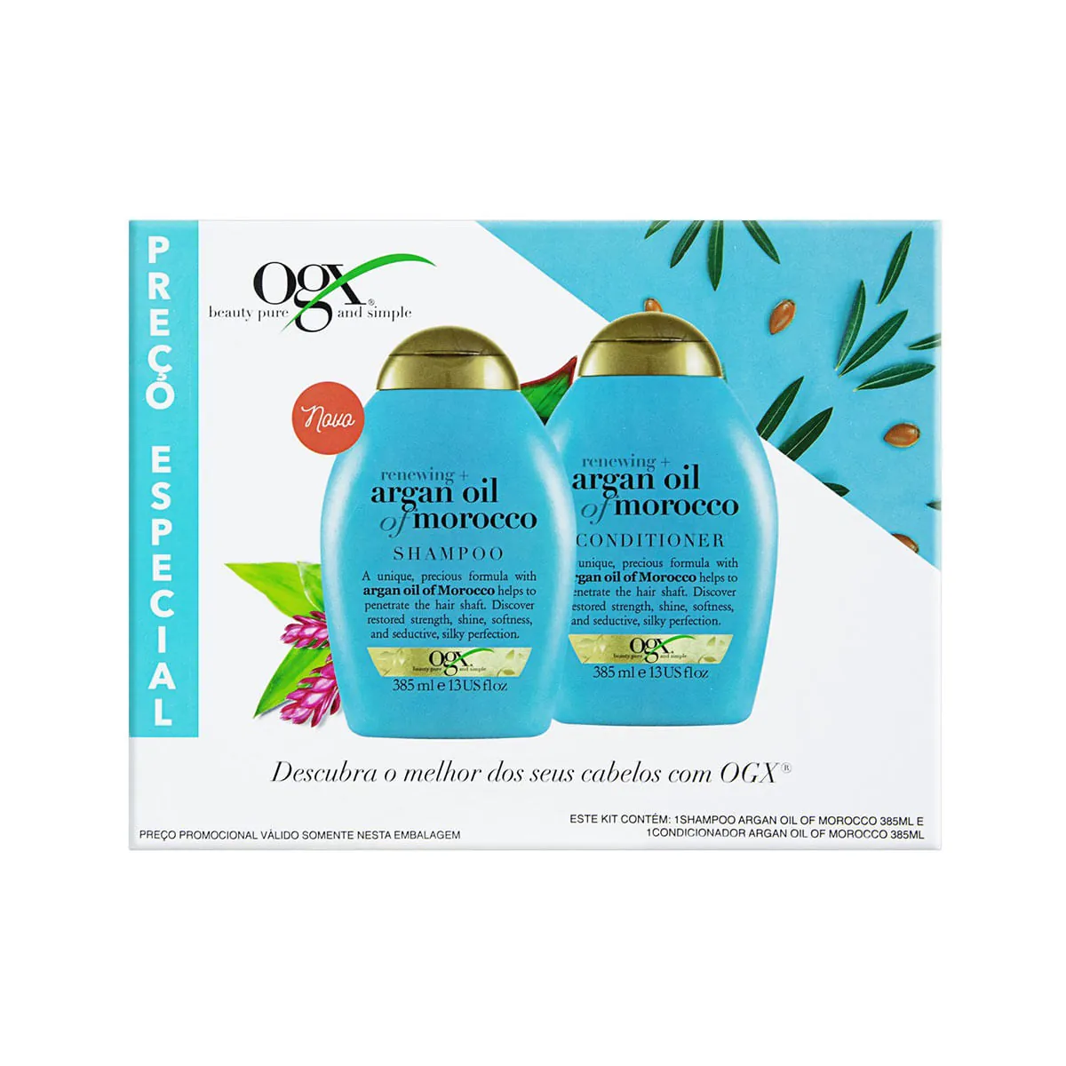 Kit Shampoo Condicionador Ogx Argan Oil Of Morocco 385ml Cada